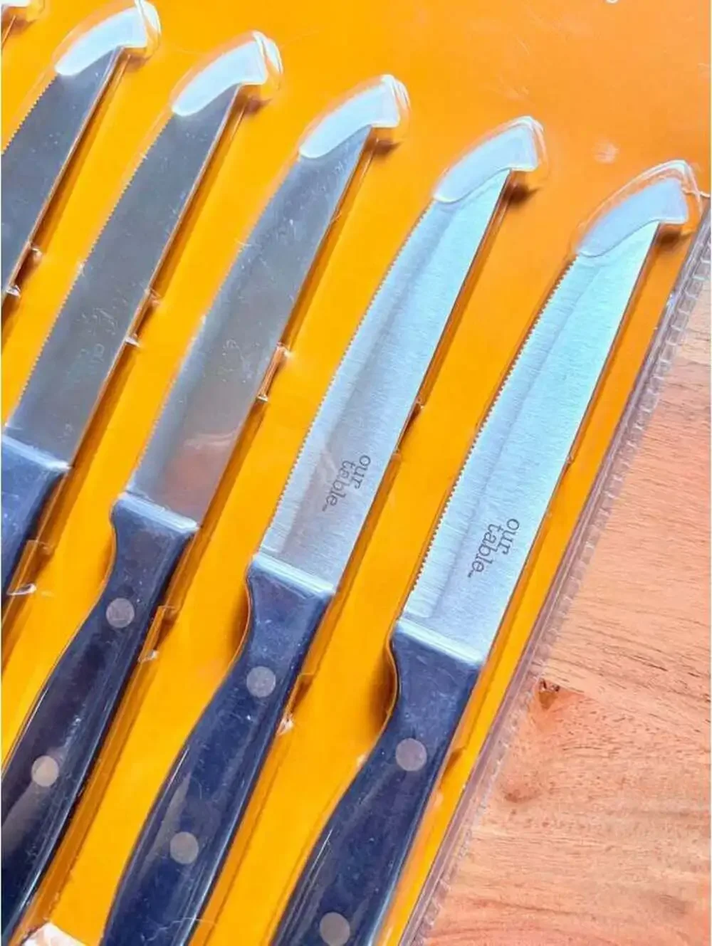 Our Table Triple Rivet 6 Piece Steak Knife Set